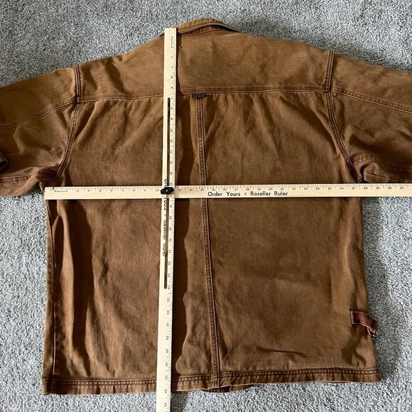Vintage‎ Exhaust jacket mens large brown duck canvas denim hip hop 90s workwear - Picture 11 of 13